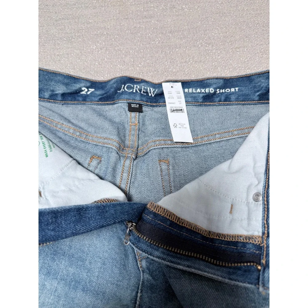 NWT J. Crew Sz 27 Relaxed denim short in Baxter Street Wash $98